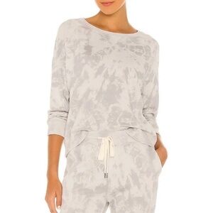 𝅺NEW Rails Theo Circle Tie Dye Crewneck Sweatshirt Light Gray